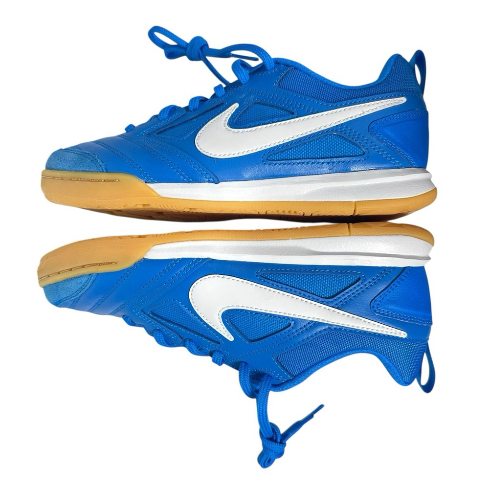Nike GATO GS Photo Blue Gum Kids Youth 4Y Indoor Soccer Shoes HV9596-400 Blue - Picture 8 of 12